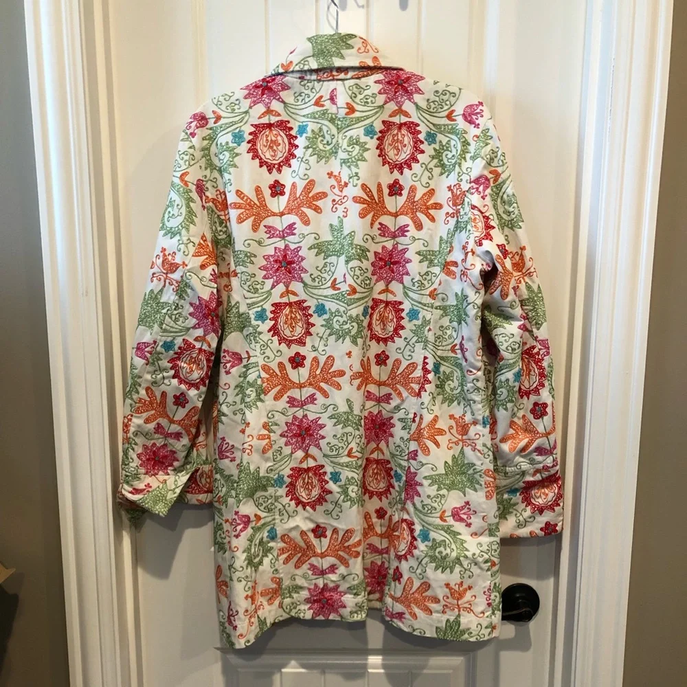 Fun Embroidered Spring Coat - Picture 2 of 5